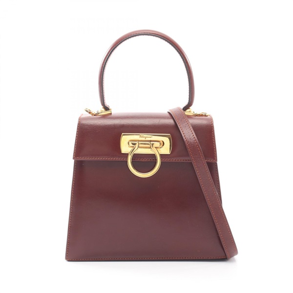 Salvatore Ferragamo Gancini Shoulder Crossbody Handbag 21 2193 leather GHW Used