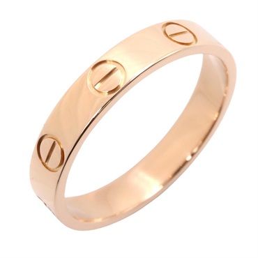 CARTIER Mini Love Ring 18KPG Pink Rose Gold Used women US size 6 #52