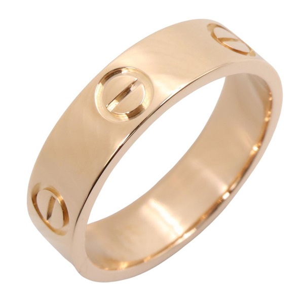 CARTIER Love Ring 18KPG Pink Rose Gold Used women US size 7.25 #55