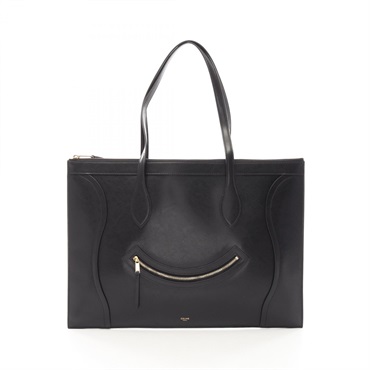 CELINE Flat luggage Shoulder Tote Bag 123963GW438NO leather Black NEW Women