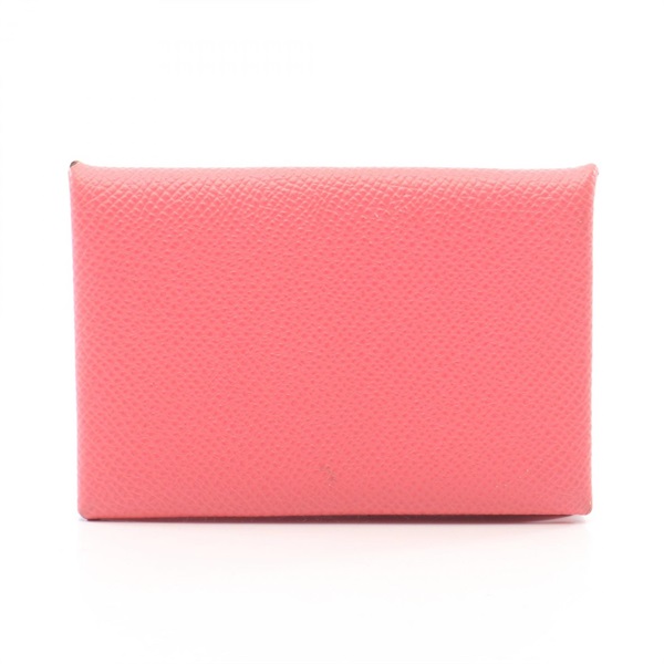 HERMES Calvi coin purse wallet X Epsom leather Rose azalee Used Women SHW