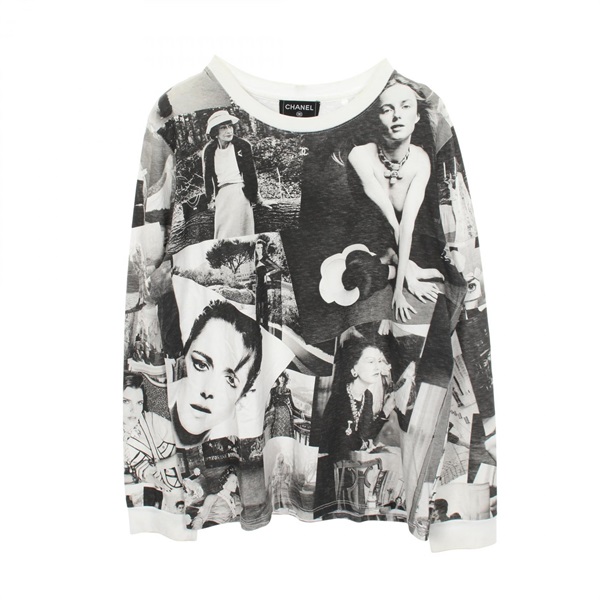 CHANEL COCO Mark Crew Neck Long-sleeved Sweatshirt #S P74802K10742 cotton Used