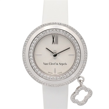Van Cleef & Arpels Charm Mini Diamond Wrist Watch VCARO29A00 Quartz 18KWG Women