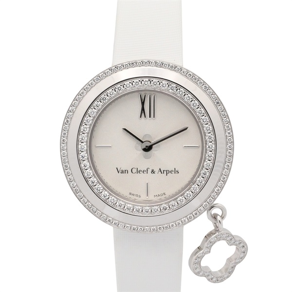 Van Cleef & Arpels Charm Mini Diamond Wrist Watch VCARO29A00 Quartz 18KWG Women