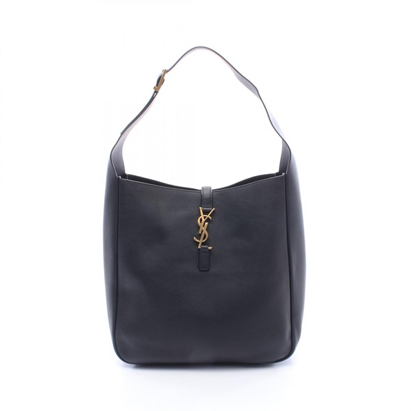 SAINT LAURENT PARIS LE 5 A 7 Soft Large Shoulder Handbag 753837 leather BK Used
