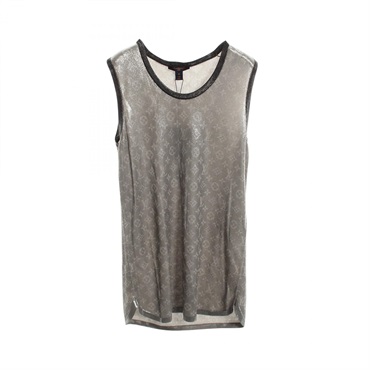 LOUIS VUITTON Monogram Metallic Sleeveless Dress RW211W ZYA FKKW03 silk Nylon #M
