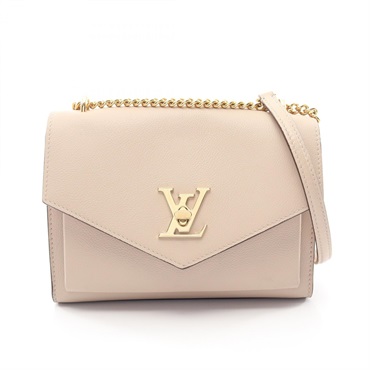 LOUIS VUITTON My Lockme Chain Shoulder Bag M56137 leather Pink Used Women GHW