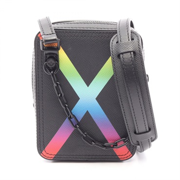 LOUIS VUITTON Danube Messenger Shoulder Crossbody Bag M30332 Taiga leather Used