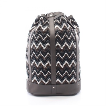 LOUIS VUITTON Rucksack Backpack PVC coated canvas leather Gray Multicolor Used