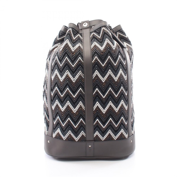 LOUIS VUITTON Rucksack Backpack PVC coated canvas leather Gray Multicolor Used