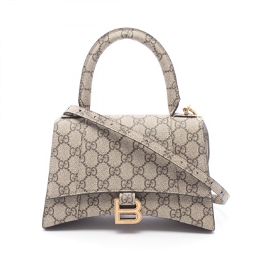 BALENCIAGA GUCCI Hacker Project Flora Hourglass Crossbody Handbag 68169 canvas