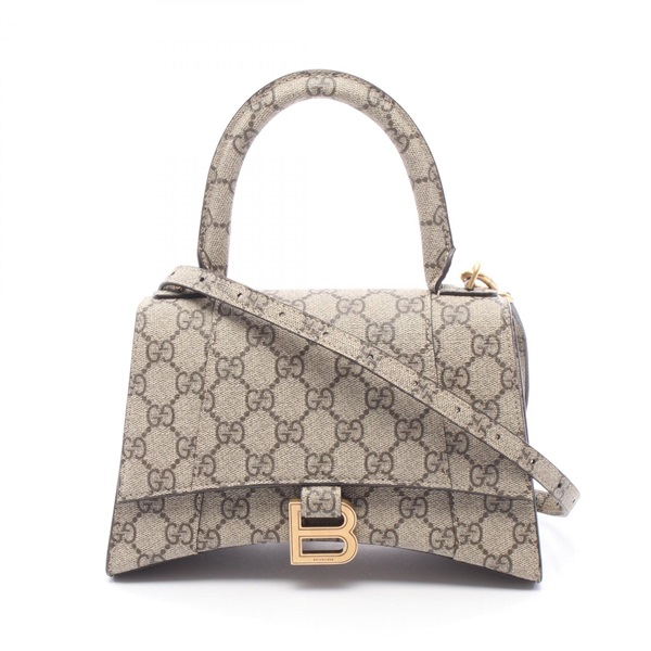 BALENCIAGA GUCCI Hacker Project Flora Hourglass Crossbody Handbag 68169 canvas