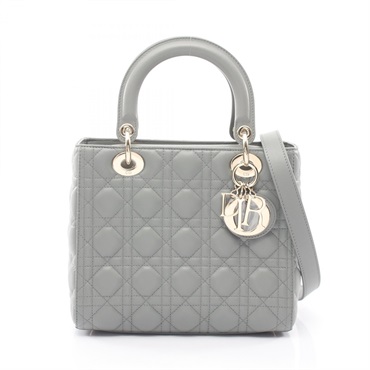 Christian Dior LADY DIOR Medium Cannage 2WAY Handbag M0565ONGEM41G leather NEW