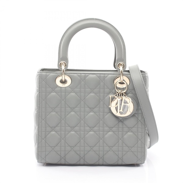 Christian Dior LADY DIOR Medium Cannage 2WAY Handbag M0565ONGEM41G leather NEW
