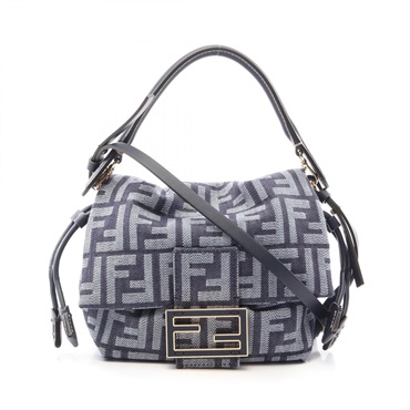 FENDI Mamma Baguette Small  Crossbody Handbag 8BS105AWVAF0NAP denim leather NEW