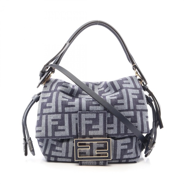 FENDI Mamma Baguette Small  Crossbody Handbag 8BS105AWVAF0NAP denim leather NEW