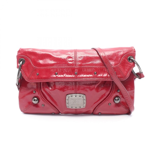 BURBERRY Shoulder crossbody Bag Patent leather Red Used Women