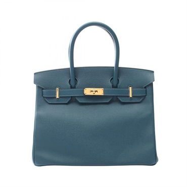 HERMES Birkin 30 Colvert Handbag Epsom leather Green Colvert Used Women T GHW