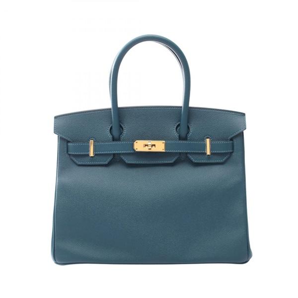 HERMES Birkin 30 Colvert Handbag Epsom leather Green Colvert Used Women T GHW