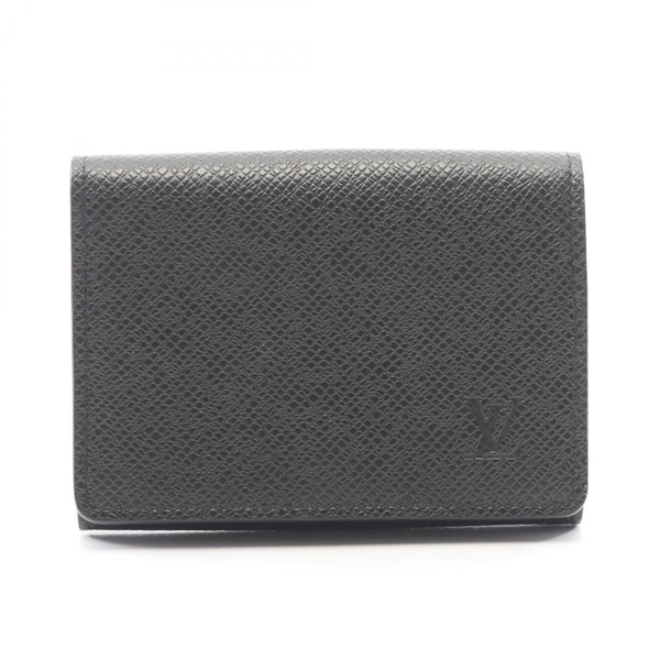 LOUIS VUITTON Enveloppe carte de visit NM Card Case M64595 Taiga Black Used mens