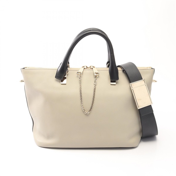 Chloe Bailey Shoulder Crossbody Handbag leather Gray Black Used Women