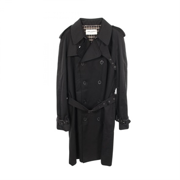 SAINT LAURENT PARIS Trench Coat Jacket 337872 cotton polyester Black mens #50