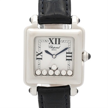 Chopard Happy Sports Square Diamond Wrist Watch 27-8325-23 Quartz SS Used Women