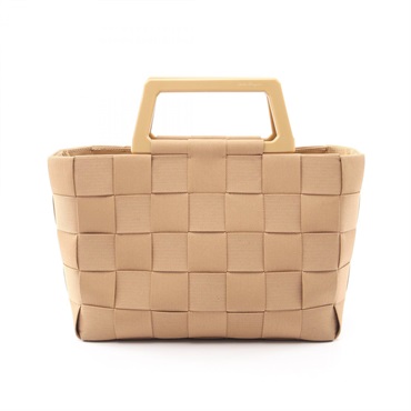Salvatore Ferragamo Handbag 21 0289 Fabric Beige Used Women