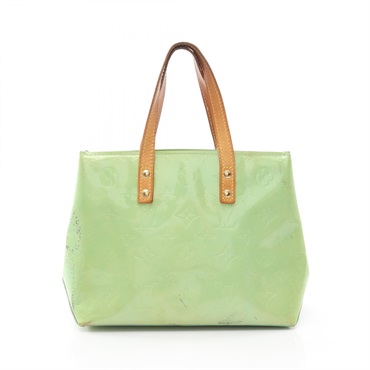 LOUIS VUITTON Lead PM Tote Handbag M91307 Vernis leather Peppermint Used Women