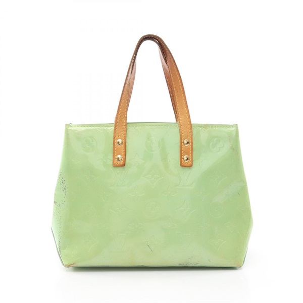 LOUIS VUITTON Lead PM Tote Handbag M91307 Vernis leather Peppermint Used Women