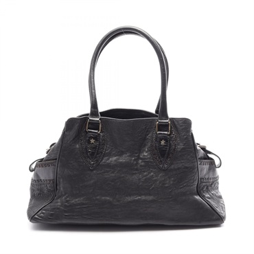 FENDI Etnico shoulder Handbag leather Black Used Women