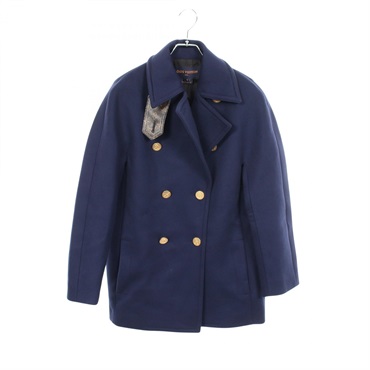 LOUIS VUITTON Anchor Button Peacoat RW192W OVY FHCO94 wool cashmere Blue #36