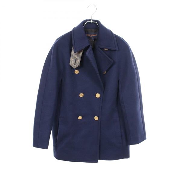 LOUIS VUITTON Anchor Button Peacoat RW192W OVY FHCO94 wool cashmere Blue #36