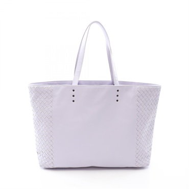 BOTTEGA VENETA Intrecciato Tote hand Bag leather Purple Used Women