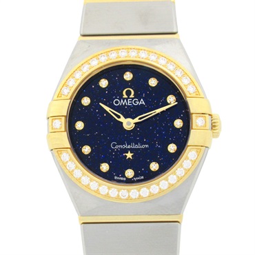 OMEGA Constellation Diamond Wrist Watch Quartz 18KYG Gold SS NEW Women