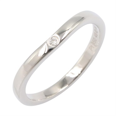 CARTIER Ballerina 3P Diamond Ring Pt950 Platinum Used Women US size #4.5 #48