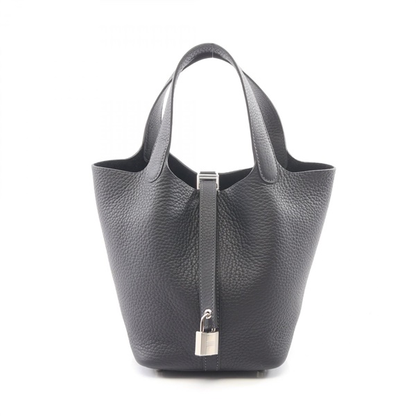 HERMES Picotin Lock PM tote Handbag K Taurillon Clemence Caban Women SHW