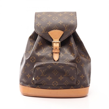 LOUIS VUITTON Montsouris MM Rucksack Backpack M51136 Monogram leather Brown used