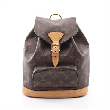 LOUIS VUITTON Montsouris MM Rucksack Backpack M51136 Monogram leather Brown Used