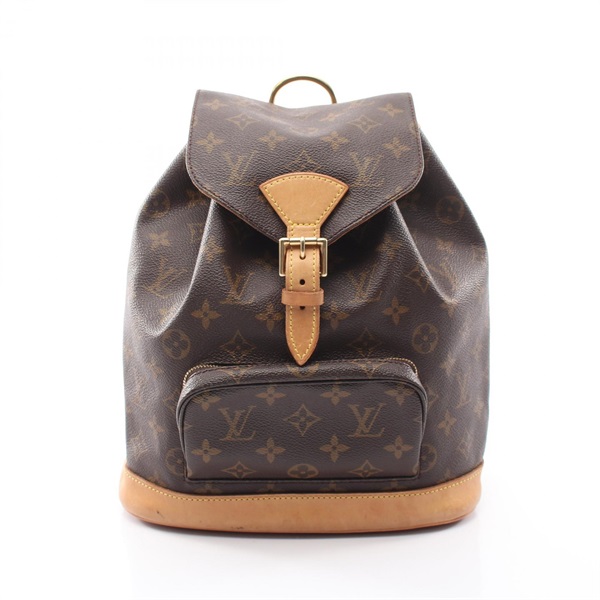 LOUIS VUITTON Montsouris MM Rucksack Backpack M51136 Monogram leather Brown Used