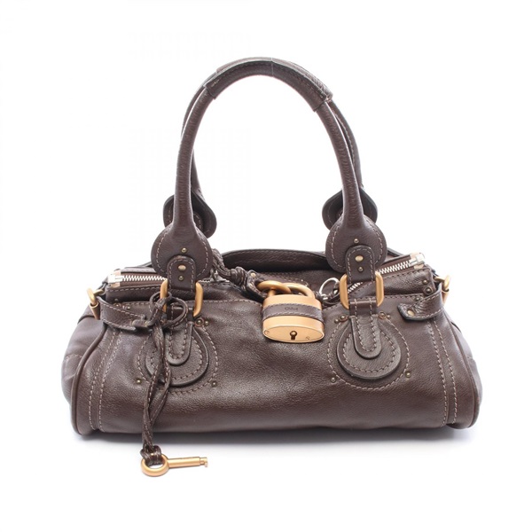 Chloe Paddington shoulder Handbag leather Brown Used Women