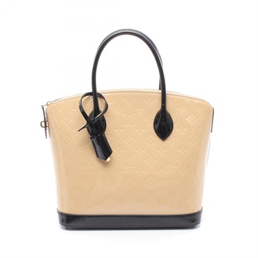 LOUIS VUITTON Lockit PM Handbag M90251 Vernis leather Dune Noir Used Women