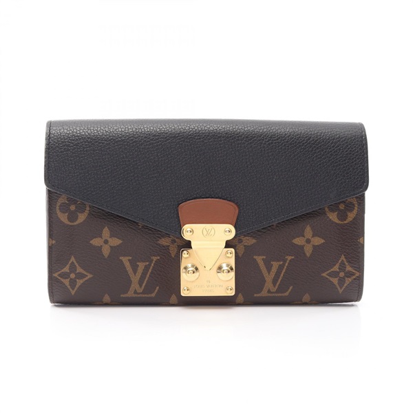 LOUIS VUITTON Portefeuille Pallas Bifold Wallet Purse M58415 canvas leather LV