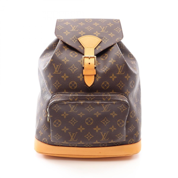 LOUIS VUITTON Montsouris GM Rucksack Backpack M51135 Monogram leather Brown Used