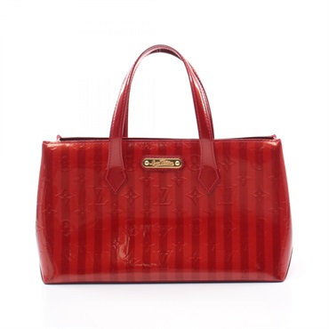 LOUIS VUITTON Wilsher PM shoulder Handbag M91702 Vernis Rayeure Pomme Damour