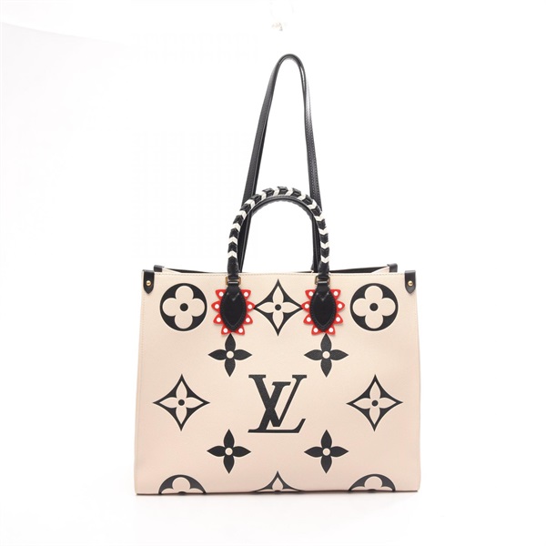 LOUIS VUITTON OnTheGo GM LV Crafty Shoulder Handbag M45372 Monogram empreinte LV