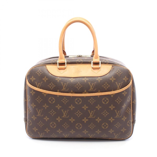 LOUIS VUITTON Deauville Bowling Vanity Handbag M47270 Monogram leather Brown