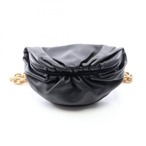 BOTTEGA VENETA The Chain Pouch Mini Waist bum belt bag 651445 leather Black Used