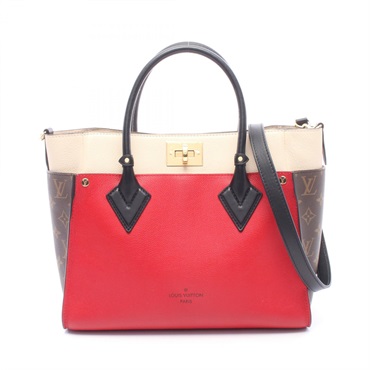 LOUIS VUITTON On My Side MM Crossbody Handbag M53824 Monogram canvas leather Red