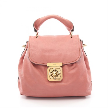 Chloe Elsie Handbag leather Pink Used Women GHW
